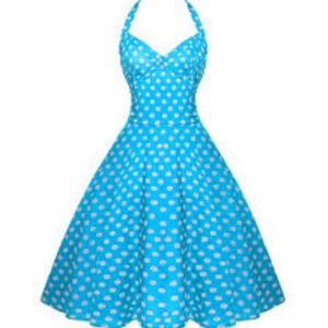 Belle Poque Dresses Belle Poque  Polka Dot Vintage Dress racer back 1950s 1940s